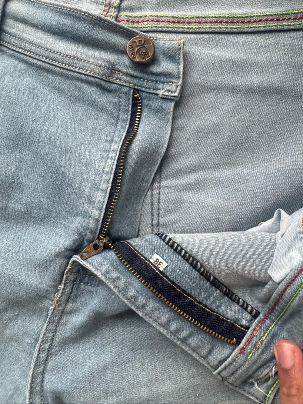 Diesel Light Blue Denim Jeans Straight Fit Cotton 38